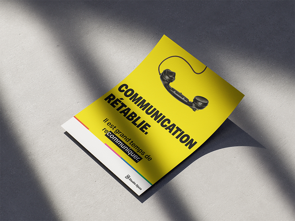 Flyer de la campagne Communication Rétablie